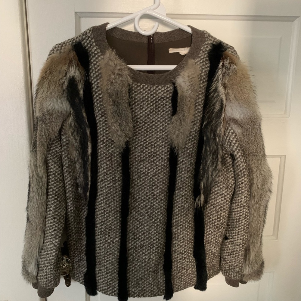 Fur and wool jacket by O’2nd